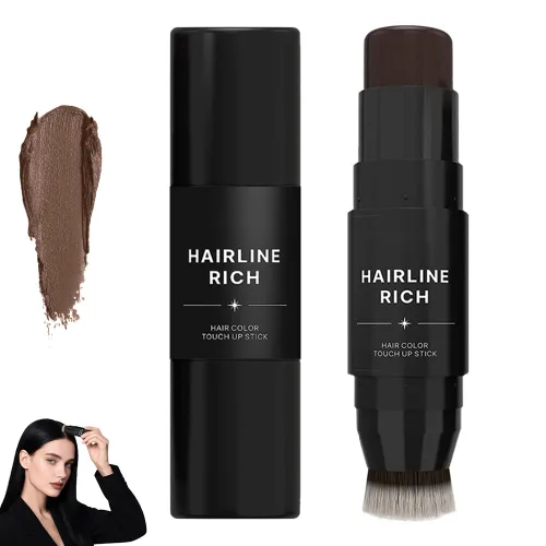 Vista 8 de Barra de retoque de raíz de doble extremo, corrector instantáneo de puntos calvos para cobertura de raíces del cabello, 2 en 1, impermeable, #01
