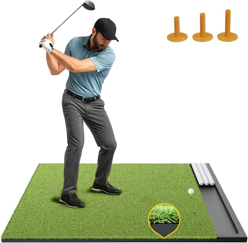 Vista 10 de Golf Hitting Mat with Ball Tray for Pro Turf Practice - 5x4/6x4 26/31mm