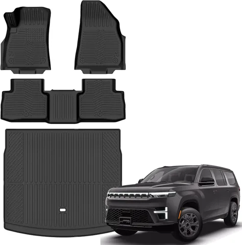 Vista 21 de Alfombrillas para Todo Clima Alfombrilla de Carga Compatibles con Jeep Grand Cherokee (WL Incluye 4xe, No WK2 o WL75) 2022-2025 Solo 5 Asientos