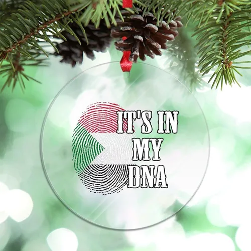 Vista 16 de Adorno de Navidad personalizado del Reino Unido 2023 It's in My DNA, adorno de huellas dactilares para decoración de árbol de Navidad, recuerdo