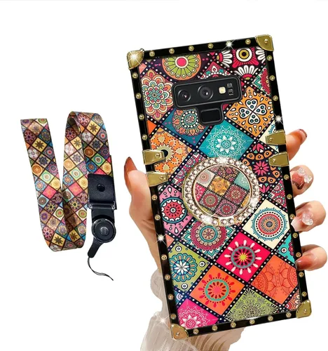 Vista 15 de Funda para teléfono Samsung Galaxy A21S con soporte de anillo, diseño retro elegante de lujo, estampado de leopardo, guepardo, dorado, protección