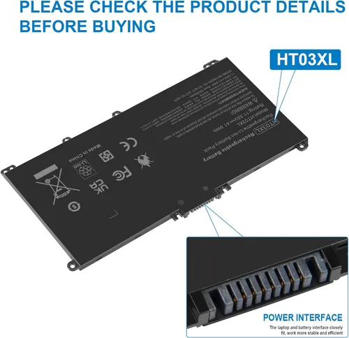 Vista 5 de Batería para portátil Fancy Buying HT03XL L11119-855 para HP Pavilion 14-CE 14-CF 14-DF 14-DQ 14-DK 14M-DH 15-DA 15-DB 15-DW 15-DY 17-by 17-CA