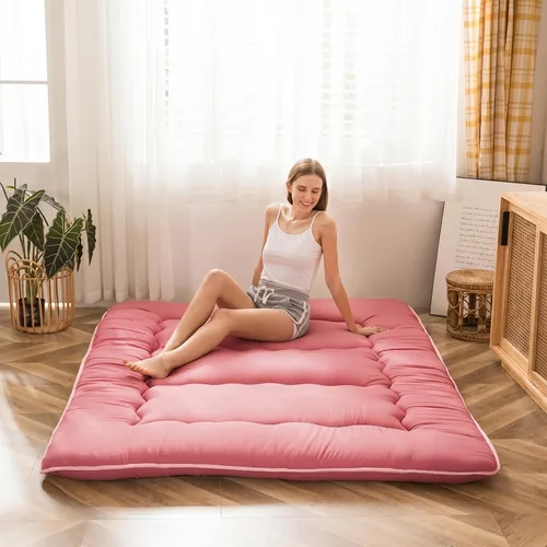Vista 42 de MAXYOYO Colchón Japonés de Suelo Futón Colchón, Tapete de Tatami Engrosado de 4", Almohadilla para Dormir Plegable Enrollable para Niños y Niñas
