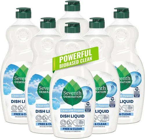 Vista 12 de Seventh Generation Jabón Líquido para Platos Ralladura de Clementina Hierba Limón Jabón Líquido Lavavajillas 19 oz