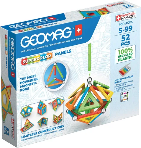 Vista 12 de Geomag Supercolor Juguetes Magnéticos para Niños de 5+ Años, 35 Piezas de Imanes Educativos STEM para Niños - Bloques Magnéticos Hechos en Suiza