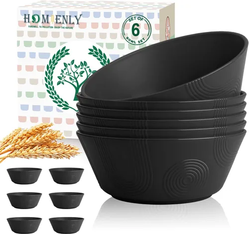 Vista 11 de Homienly Juego de 6 tazas de paja de trigo, tazas de salsa irrompibles de 4.5 onzas y tazas de salsa, tazas de condimento para tazas de charcutería