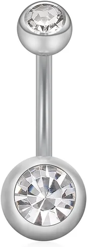 Vista 2 de Ruifan Piercing para ombligo con forma de bola de cristal de 0.49oz