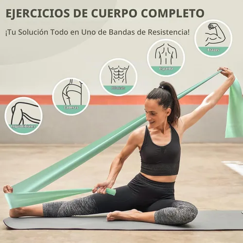 Vista 5 de Stretch Bands for Exercise, Resistance Bands for Working Out, Exercise Bands for Physical Therapy, Pilates, Rehab, Stretch, Strength Training and