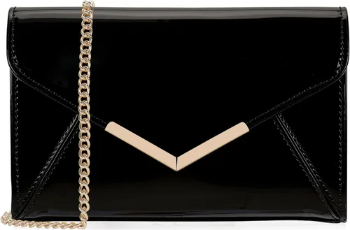 Vista 2 de DEXMAY - Bolso de mano de noche para mujer, de charol sintético, plegable, bolso formal