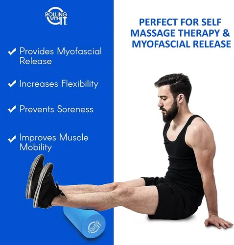 Vista 7 de Rodillo de espuma EVA firme de alta densidad ecológico para fisioterapia, terapia muscular de la espalda, movilidad y flexibilidad