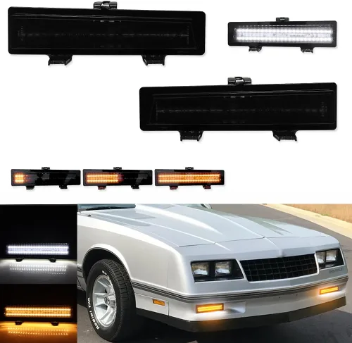 Vista 14 de Para 1981 1982 1983 1984 1985 1986 1987 1988 Chevy Monte Carlo SS luzes de señalización de marca de parachoques lateral ámbar Led Lente Ámbar Lente