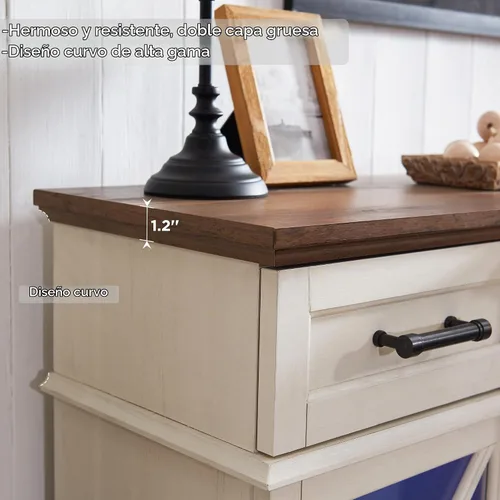 Vista 4 de OKD - Mueble de TV de estilo granja con chimenea, soporte de centro de entretenimiento de 70" con chimenea eléctrica de vidrio de 3 lados de 36