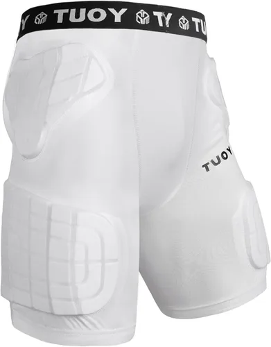 Vista 11 de TUOY Adult Padded Compression Shorts 5-Pad Football Girdle Hip Thigh Protector