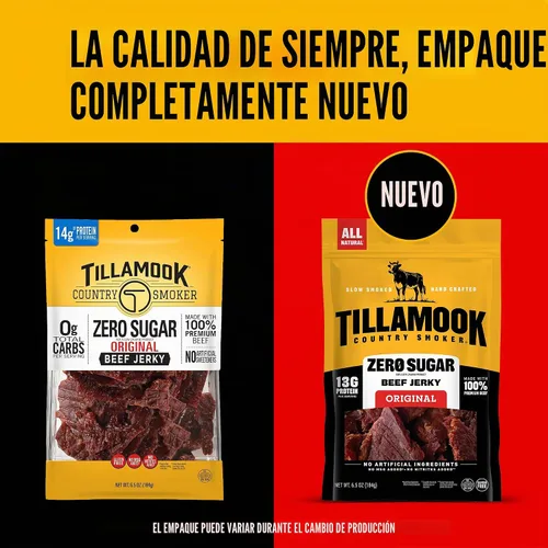 Vista 7 de Tillamook Country Smoker Cecina de res sin azúcar, original, apta para dietas cetogénicas, 6.5 onzas (paquete de 2)