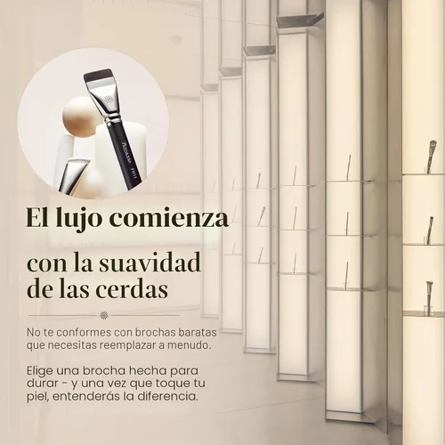 Vista 6 de Piccasso FB21 V-Cut Foundation Brush for Liquid Makeup, Cream Foundation Corte en V