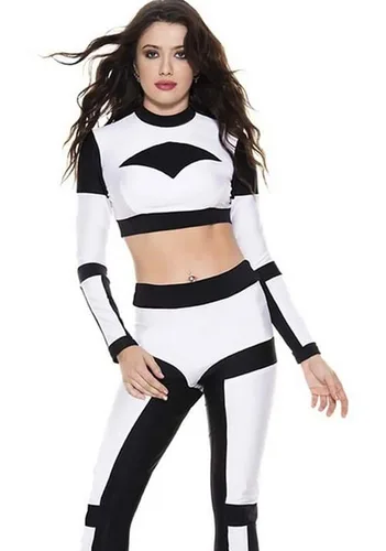 Vista 3 de Disfraz Sexy de Soldado Galáctico para Mujer Multicolor