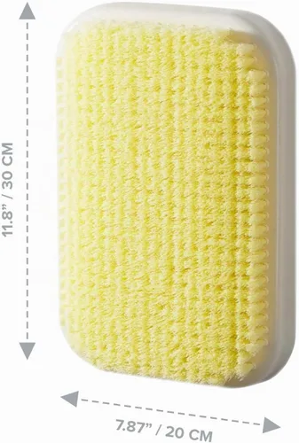 Vista 2 de Limpiador de espalda montado en la pared para ducha - Cepillo exfoliante grande para ducha - Cepillo de baño - Cepillo de espalda manos libres