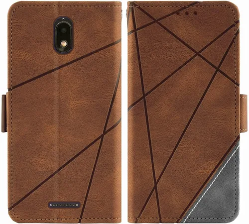 Vista 5 de Asuwish Funda compatible con Hot Pepper Serrano 3 y protector de pantalla de vidrio templado, correa de muñeca de cuero, soporte para tarjetas