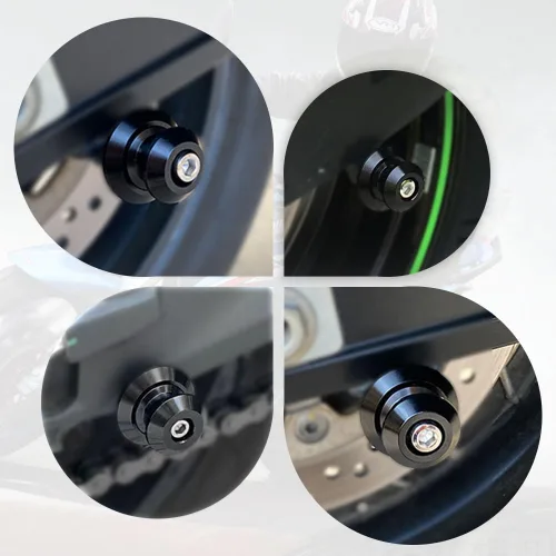 Vista 5 de Xitomer M10 X1.25 Motocicleta Universal Swing Arm Sliders Carretes CNC Swing Arm Stand Tornillo Ajuste para ZX-6R 10R Z1000 Z750 ZX-9R ZX-12R
