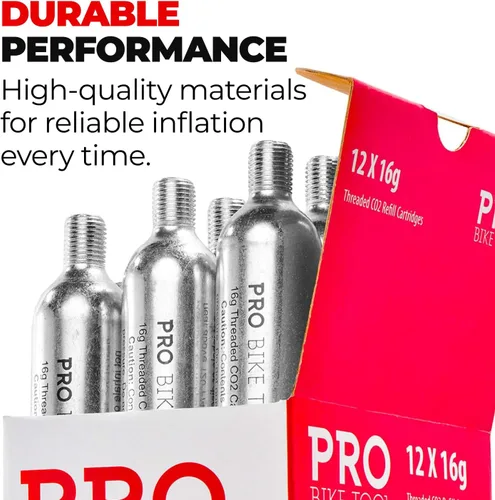 Vista 5 de PRO BIKE TOOL Threaded CO2 Cartridges for Bike Tires & Inflators