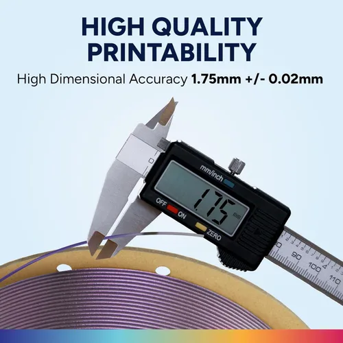 Vista 104 de OVERTURE - Filamento de ácido poliláctico (Easy PLA) para impresora 3D de 1.75 mm, bobina de cartón de 2.2 libras, precisión dimensional +/- 0.02