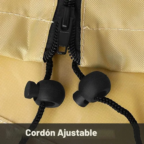 Vista 3 de Cubierta para sombrilla de patio, fundas impermeables para sombrilla de 7 a 9 pies, para exteriores, con varilla de empuje, beige