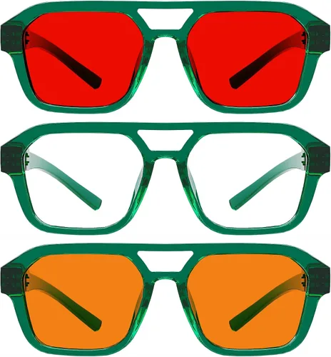 Vista 281 de Eyekepper Gafas de luz azul para hombre y mujer, paquete de 6 lentes Pilot Paquete de 6 color mezclado
