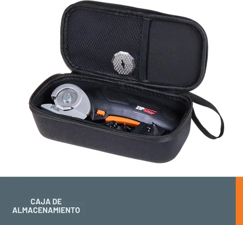 Vista 3 de Worx Zipsnip - Tijeras eléctricas inalámbricas, cortador de caja de cartón recargable, tijeras de tela potentes de 4 V con 2 cuchillas de seguridad