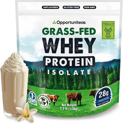 Vista 16 de Proteína de suero de chocolate en polvo, aislado de suero alimentado con pasto + cacao orgánico + azúcar real + sal del Himalaya, delicioso sabor