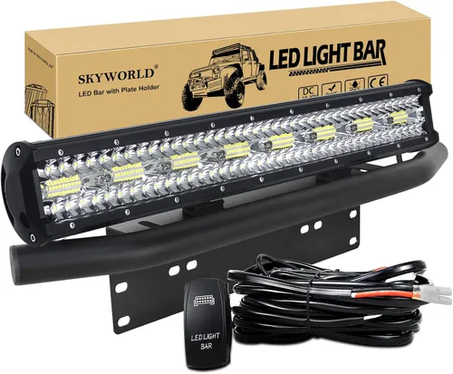 Vista 10 de SKYWORLD Kit de barra de luz LED de 20 pulgadas y 420 W con soporte