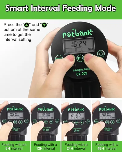 Vista 5 de Comedero automático para peces para acuario, fácil instalación y 4 Negro