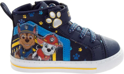 Vista 2 de Nickelodeon Paw Patrol - Zapatos deportivos para niños - Tenis deportivos para persecución y marshall de lona sin cordones, tenis con luz