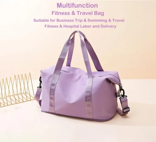 Vista 7 de Bolsa de viaje expandible, bolsa de viaje para el fin de semana, bolsa de gimnasio para mujer