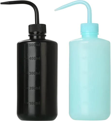 Vista 14 de 2 Botellas de Lavado de Tatuajes 150ml 5oz Chorro de Agua para Riego de Suculentas, Enjuague de Seguridad, Limpieza Médica - Negro y Azul
