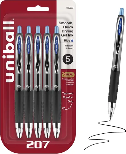 Vista 21 de Uniball™ 207 Bolígrafos de gel, tinta surtida, punta media de 0.03 in, 3 Surtido