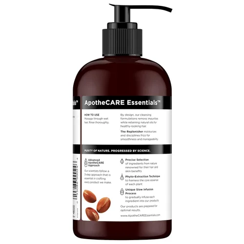 Vista 10 de ApotheCARE Essentials The Replenisher Champú Hidratante, Vainilla, Aceite de Argán, Almendra Dulce, 12 oz