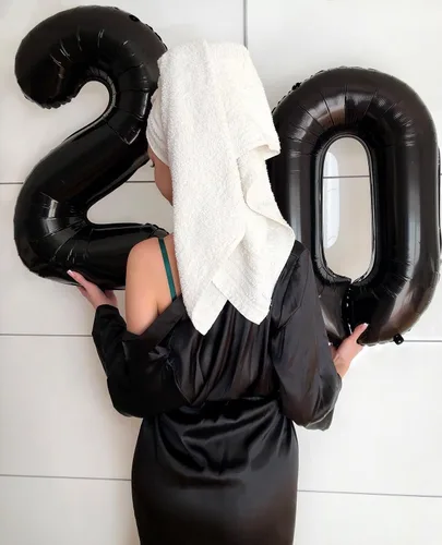 Vista 3 de Globo negro 0 – Globo número 40 pulgadas, decoración de cumpleaños negro 0