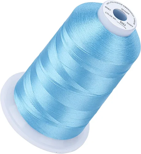 Vista 73 de Simthread 5500 yardas de hilo de bordar, 5000M de alto rendimiento 40WT 100% hilo de poliéster – 170+ colores vívidos, clasificado de alta velocidad