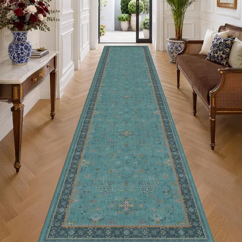 Vista 47 de Hazo Haus – Alfombra pequeña para entrada, cocina o baño, antideslizante con base de goma, resistente a las manchas y a la decoloración, diseño