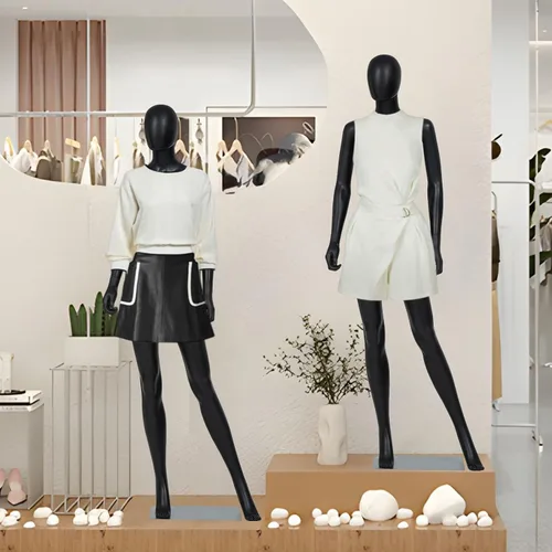 Vista 2 de kinbor Maniquí femenino de cuerpo completo – Cuerpo de maniquíes realistas de 70 pulgadas con brazos ajustables, piernas y cabeza giratoria