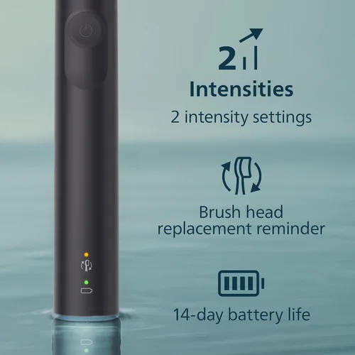 Vista 6 de Philips Sonicare 4100 HX3681/24 - Cepillo de dientes eléctrico recargable con sensor de presión, color negro 700% More Plaque Removal¹, Pressure