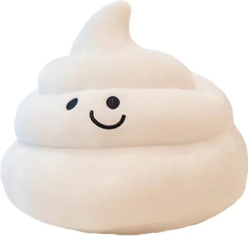Vista 11 de Encantadora caca de simulación de peluche, regalos de parodia, almohada decorativa divertida 3D (10 pulgadas, marrón)