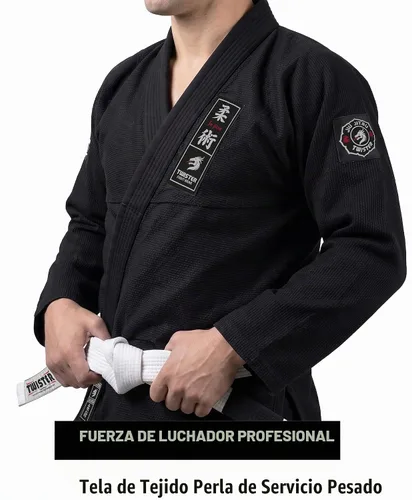 Vista 7 de Challenge 3.0 Premium Lightweight IBJJF BJJ Gi – Preshrunk Pearl Weave Jiu Jitsu Kimono with Free White Belt Negro