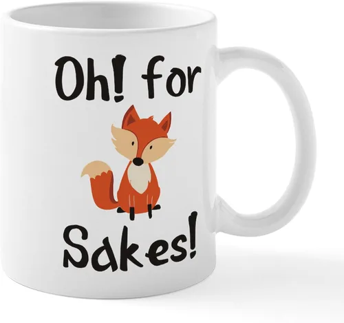 Vista 27 de CafePress Taza de café de cerámica For Fox Sake de 11 oz (11.0 fl oz)