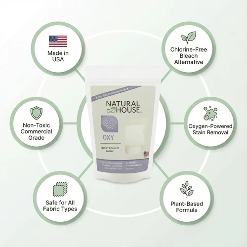Vista 6 de Natural House Oxy Boost - Blanqueador de oxígeno a base de plantas y cápsulas quitamanchas - Seguro para el color - Sin fragancia - Paquete