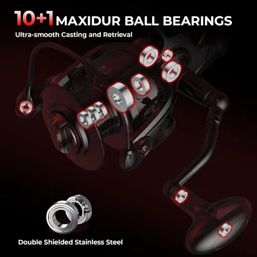 Vista 4 de KastKing Sharky Baitfeeder III Spinning Reels with 5.5:1 Gear Ratio