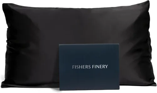 Vista 30 de Fishers Finery Funda de almohada de seda de morera 100% pura de 25mm (Rojo King)