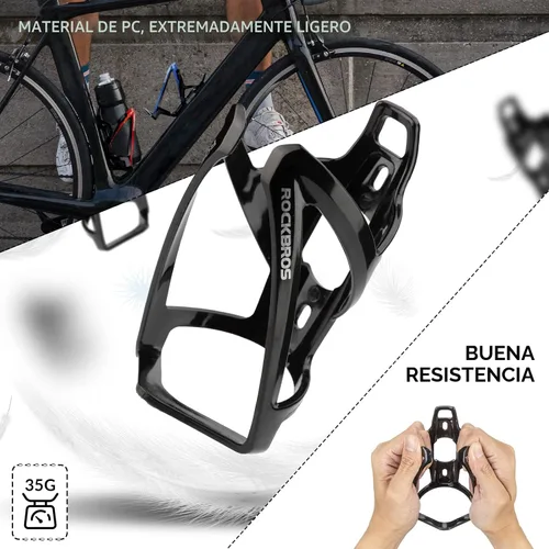 Vista 3 de ROCKBROS Portabotellas de Agua para Bicicleta Ultraligero, Jaulas para Botellas de Bicicleta con Tornillos y Herramienta, Soporte Universal