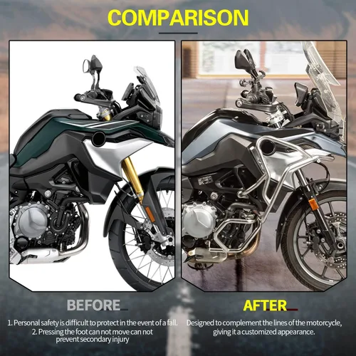 Vista 6 de Protector de motor de motocicleta para BMW F750GS F850GS 2018 2019 2020 2021 2022 2023 F800GS 2024-2025 parachoques de carretera protección lateral