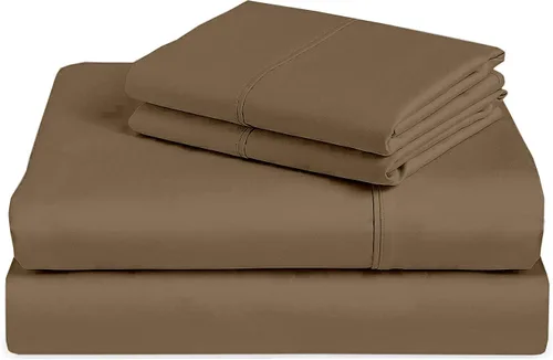 Vista 24 de Juego de sábanas premium de 4 piezas - Sábanas de cama de algodón tamaño individual - 100% algodón - 300 número de hilos - Sábana bajera ajustable